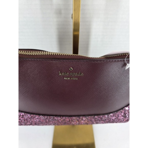 Kate Spade Flash Glitter Crossbody Bag Cherrywood NWT K8711 - Picture 2 of 9